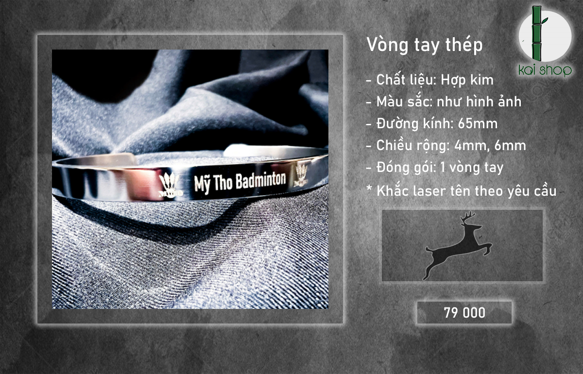 Qua tang KaiShop Vòng tay thép